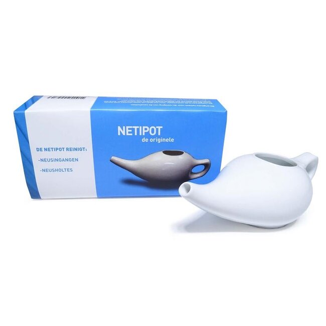 Neti pot aardewerk wit 1 Stuks