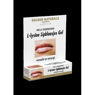 Golden Naturals L-Lysine+ lipblaasjes gel tube 15 Milliliter
