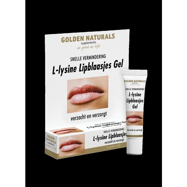 Golden Naturals L-Lysine+ lipblaasjes gel tube 15 Milliliter
