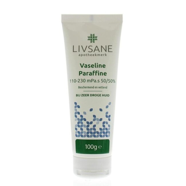 Livsane Vaseline Paraffine 110-230 mPa.s gelijke delen 100 Gram