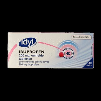 Idyl Ibuprofen 200mg suikervrij 40 Tabletten