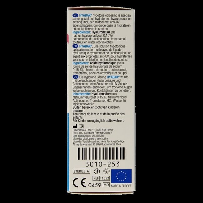 Hyabak Gouttes oculaires 10 ml