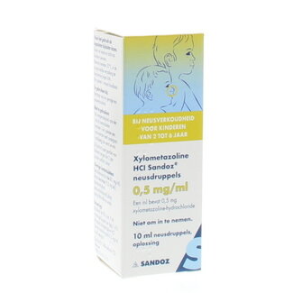 Sandoz Sandoz Xylometazoline 0,5 mg/ml gouttes 10 millilitres