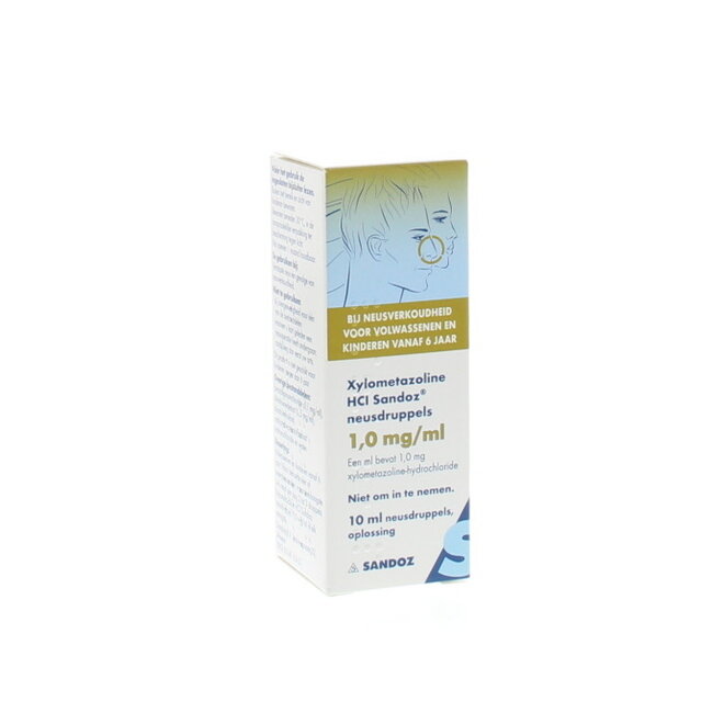 Sandoz Xylometazoline 1mg/ml druppels 10 Milliliter