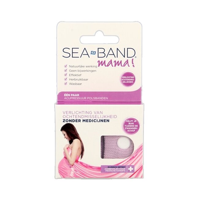 Sea Band Polsband zwangerschap roze 1 Paar