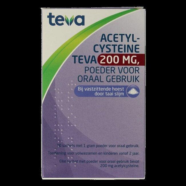 Teva Acétylcystéine 200 mg poudre 30 sachets