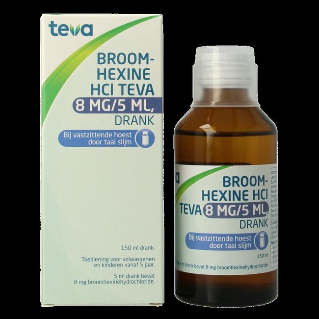 Teva Broomhexine HCL 8mg / 5ml 150 Milliliter