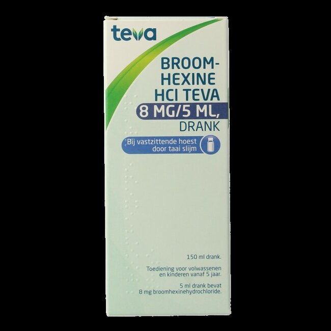 Teva Broomhexine HCL 8mg / 5ml 150 Milliliter