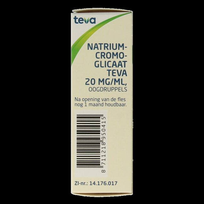 Teva Natriumcromoglicaat 20mg oogdruppels 10 Milliliter
