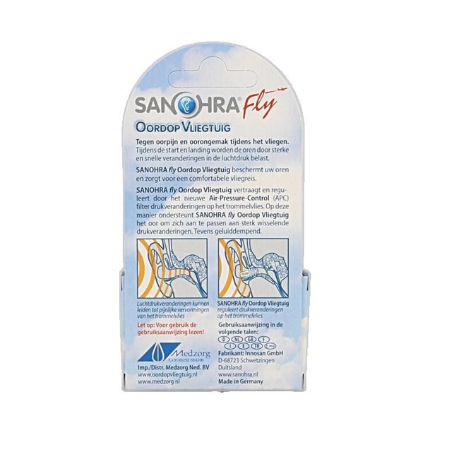 Sanohra Protections auditives avion Fly Regular Adulte 1 paire