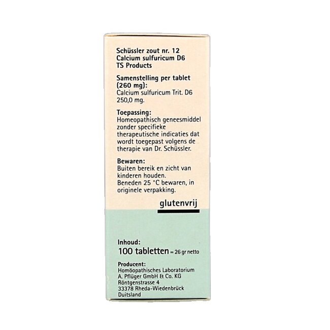 Pflüger Calcium sulfuricum 12 D6 Schüssler 100 comprimés