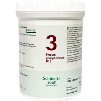 Pflüger Ferrum phosphoricum 3 D12 Schussler 1000 Tabletten