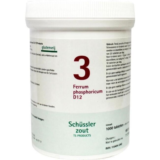 Ferrum phosphoricum 3 D12 Schussler 1000 Tabletten