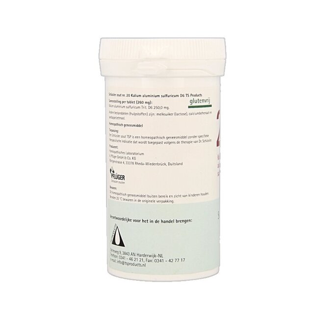 Pflüger Kalium aluminium 20 D6 Schussler 400 Tabletten