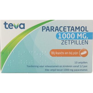 Teva Teva Paracetamol 1000mg 10 Zetpillen
