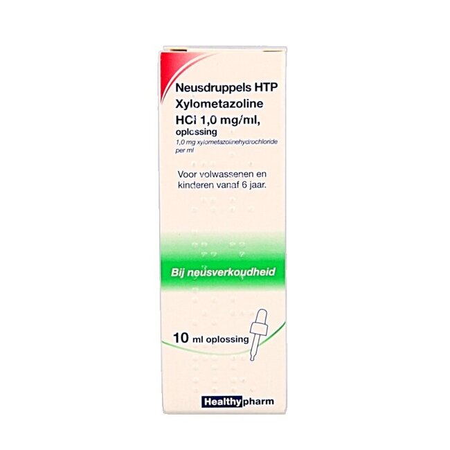 Neusdruppels HTP Xylometazoline HCl 1mg/ml 10 Milliliter
