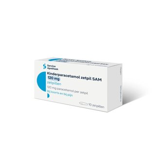 Service Apotheek Kinderparacetamol 120mg 10 Zetpillen