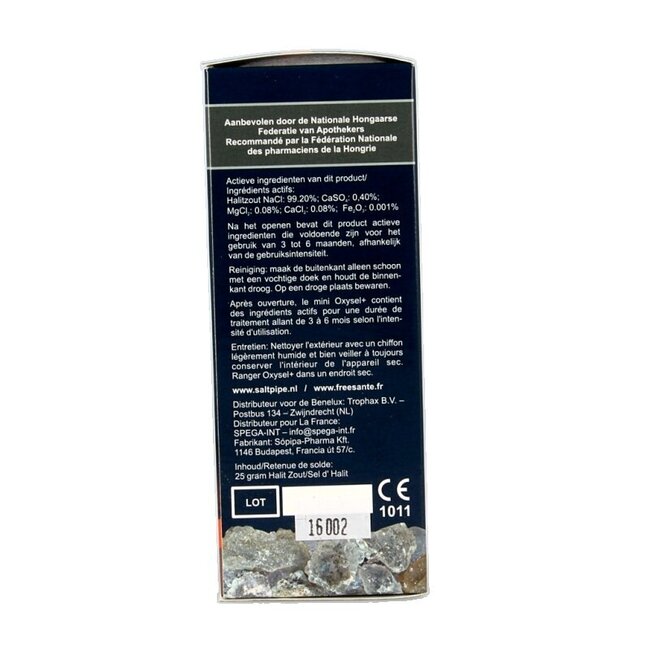 Inhalateur de sel Saltpipe Mini au sel de halite 25 g
