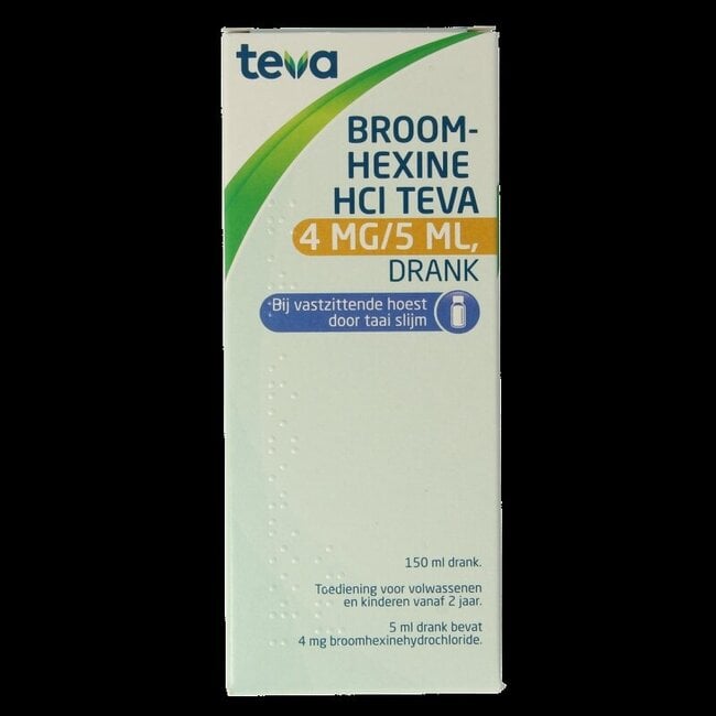 Broomhexine HCL 4mg/ml = 0.8 mg  150 Milliliter