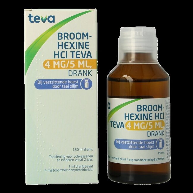 Teva Bromhexine HCl 4 mg/ml = 0,8 mg 150 millilitres