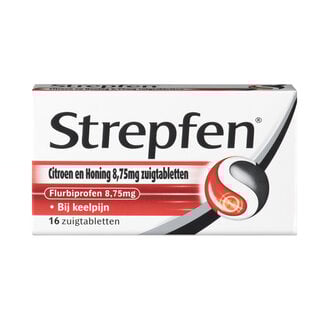 Strepfen Strepfen Citroen & honing 16 Zuigtabletten