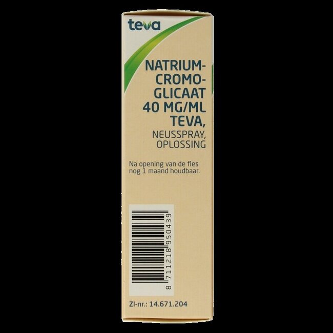 Teva Natriumcromoglicaat 40mg neusspray 10 Milliliter