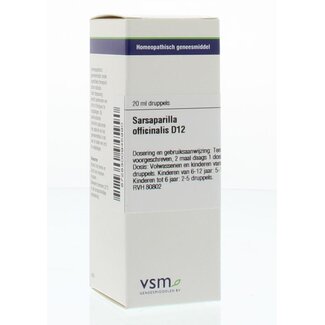 VSM Sarsaparilla officinalis D12 20 Milliliter