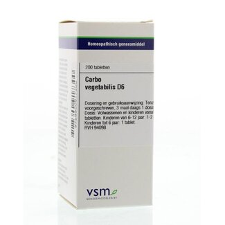 VSM Carbo vegetabilis D6 200 Tabletten