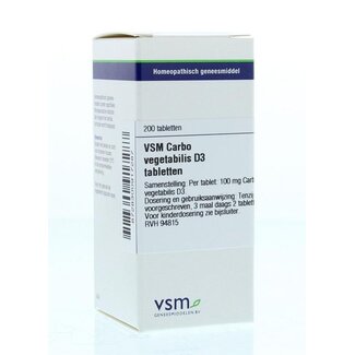VSM Carbo vegetabilis D3 200 Tabletten