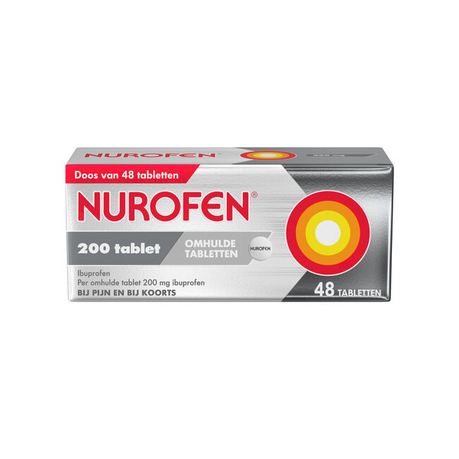 Ibuprofen omhulde tabletten 200mg 48 Tabletten