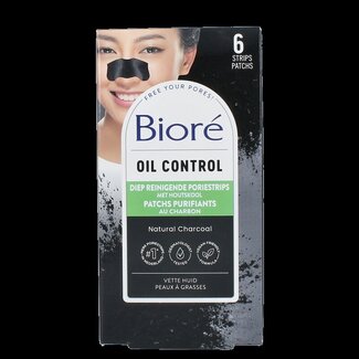 Biore Diep reinigende poriestrips houtskool 6 Stuks