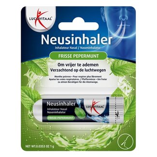 Lucovitaal Neusinhaler frisse pepermunt 1 Stuks