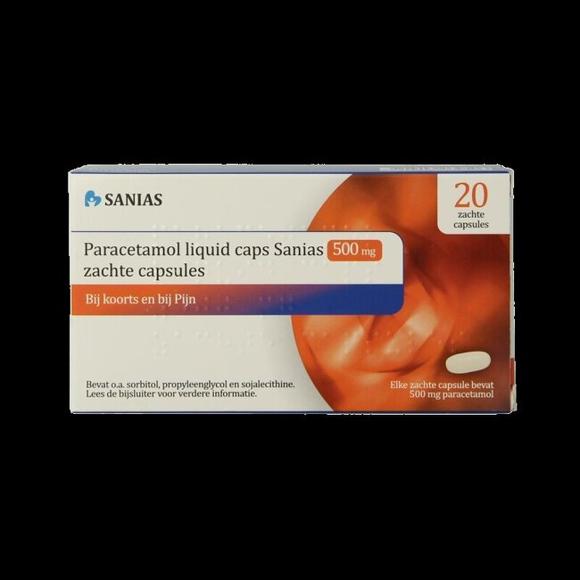 Paracetamol 500mg liquid 20 Capsules
