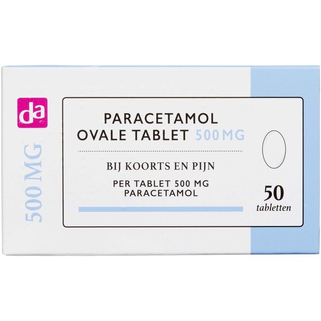 Paracetamol ovaal 500mg 50 Tabletten