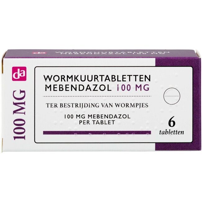 Mebendazol wormkuur 6 Stuks