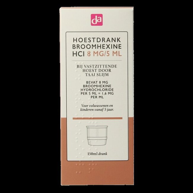 Hoestdrank broomhexidine 8mg 150 Milliliter