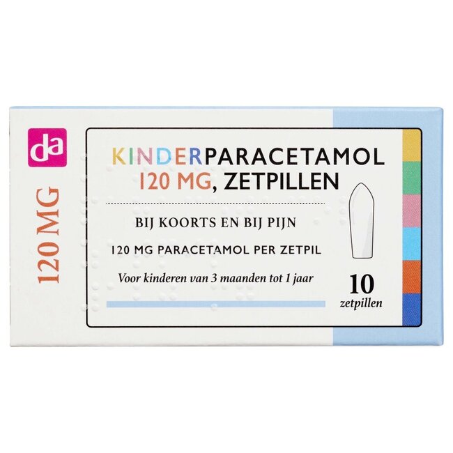 Paracetamol kind 120mg 10 Zetpillen