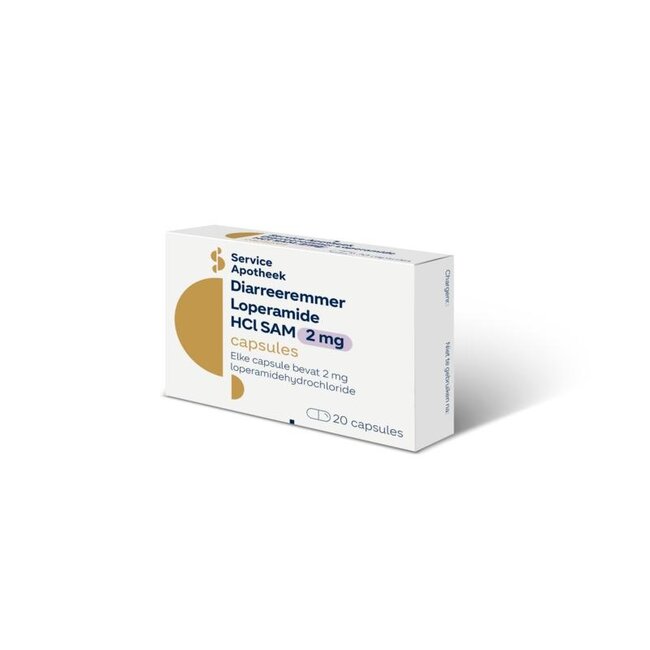 Diarreeremmer loperamide HCL 2mg 20 Capsules