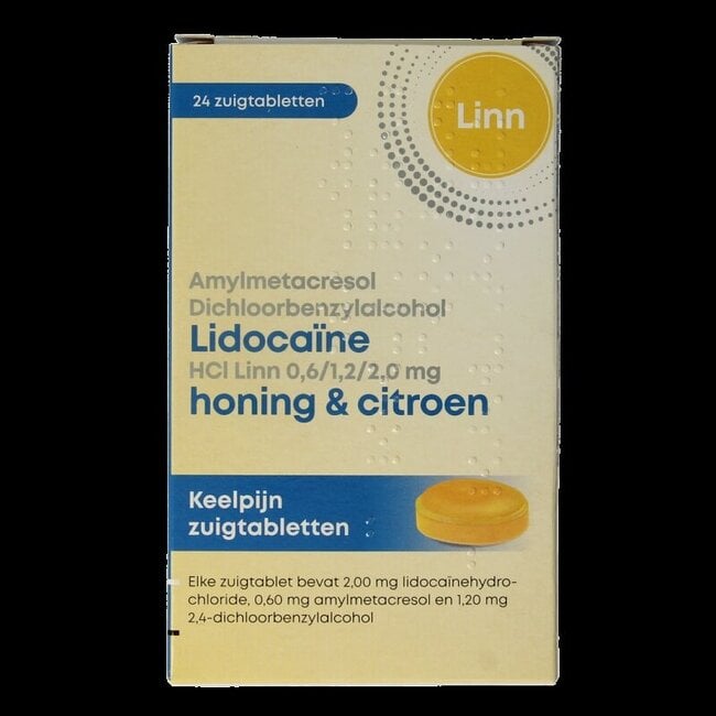 Amylmetacresol lidocaine honing citroen 24 Zuigtabletten