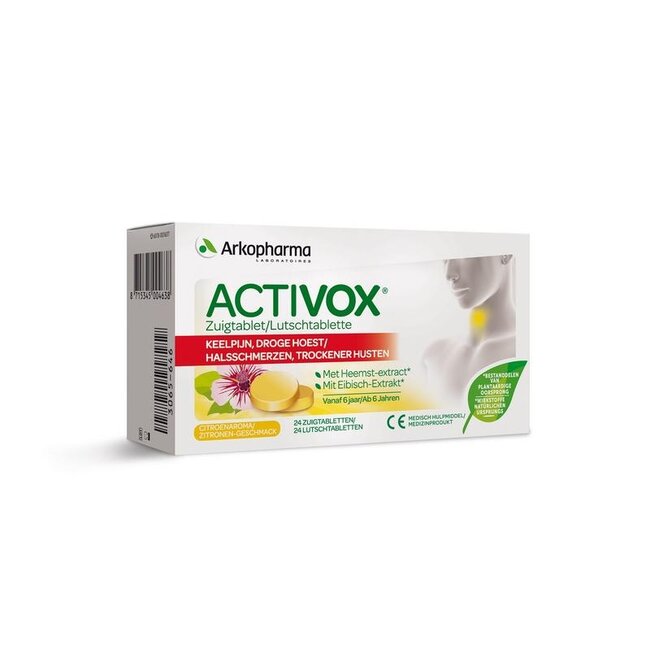 Activox keelpijn droge hoest 24 Zuigtabletten