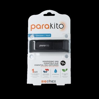 Parakito Anti mug armband volwassenen zwart 1 Stuks