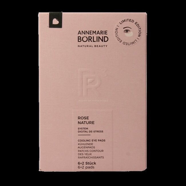 Rose nature eye pads 6 x 2 stuks 12 Stuks
