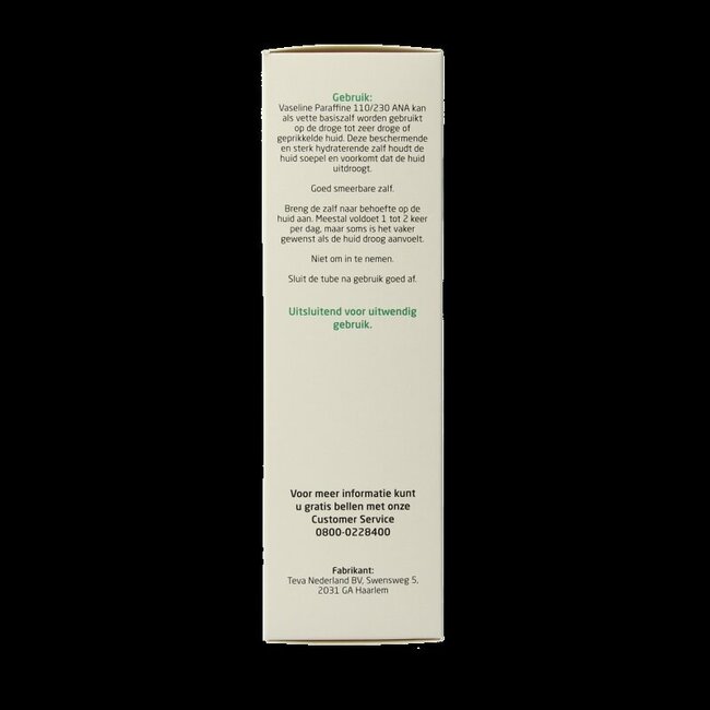 Teva Vaseline paraffine 110/230 100 Gram