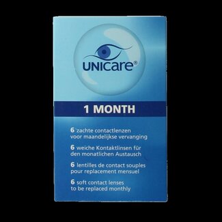 Unicare Lentilles Mensuelles Unicare -2.00 6 Pièces