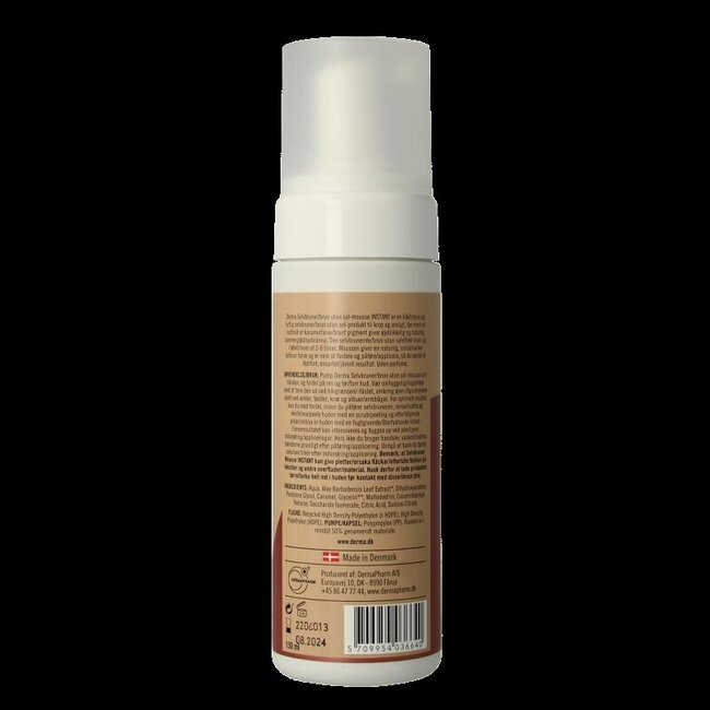 Mousse autobronzante instantanée Derma 150 ml