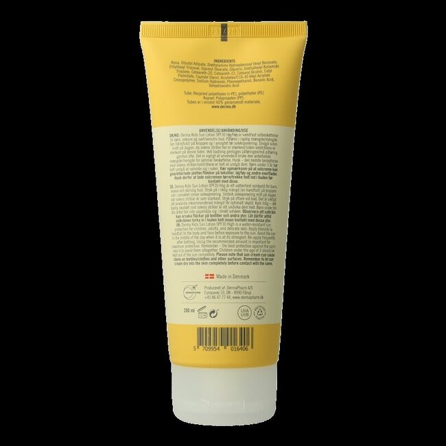 Derma Kids sun lotion SPF30 200 Milliliter