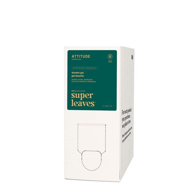 Super leaves douche gel verkwikkend eco refill 2 Liter