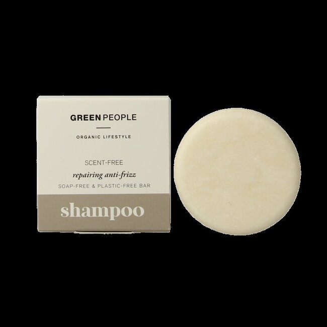 Green People Shampoo bar scent free repairing anti frizz 50 Gram