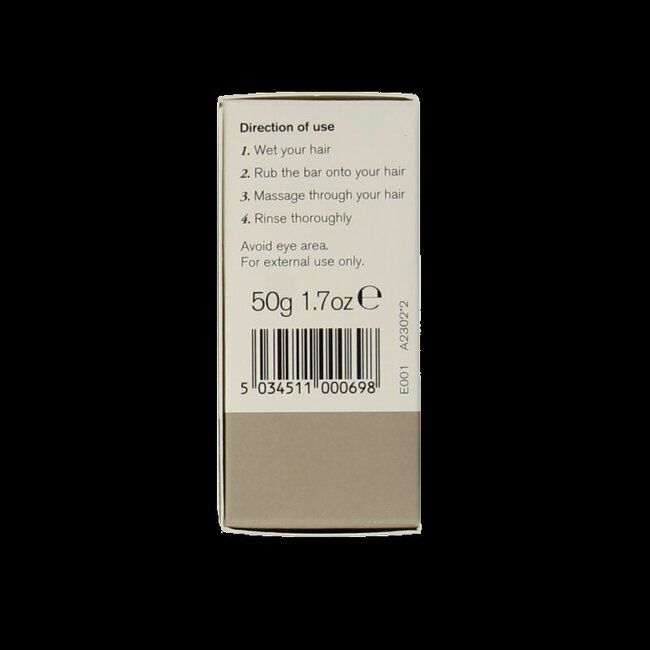 Green People Pain de shampoing sans parfum réparateur anti-frisottis 50 grammes