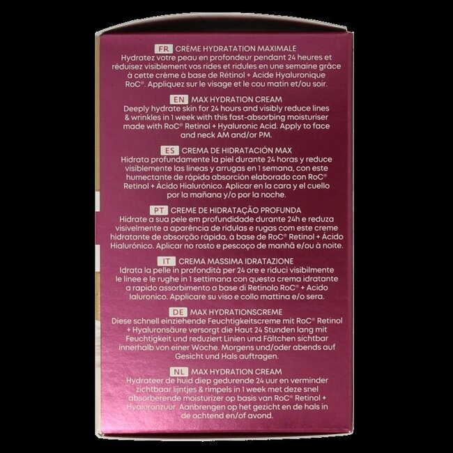 ROC Retinol correxion line smoothing max hydration 50 Milliliter